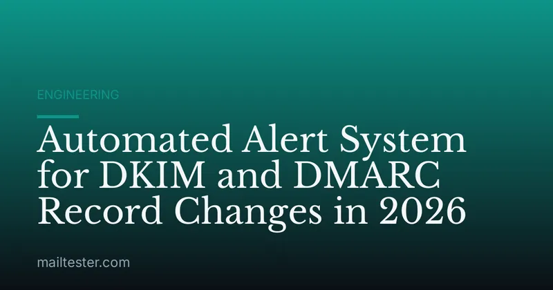 Automated Alert System for DKIM and DMARC Record Changes in 2026