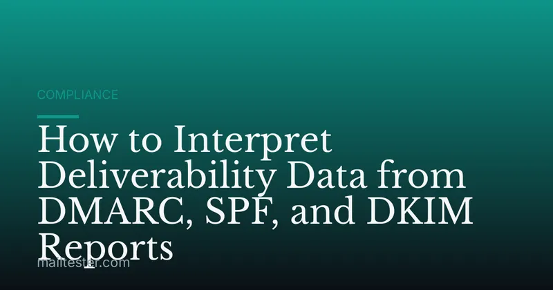 How to Interpret Deliverability Data from DMARC, SPF, and DKIM Reports