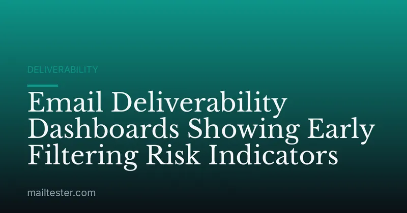 Email Deliverability Dashboards Showing Early Filtering Risk Indicators