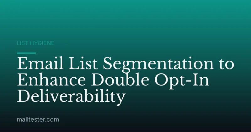 Email List Segmentation to Enhance Double Opt-In Deliverability