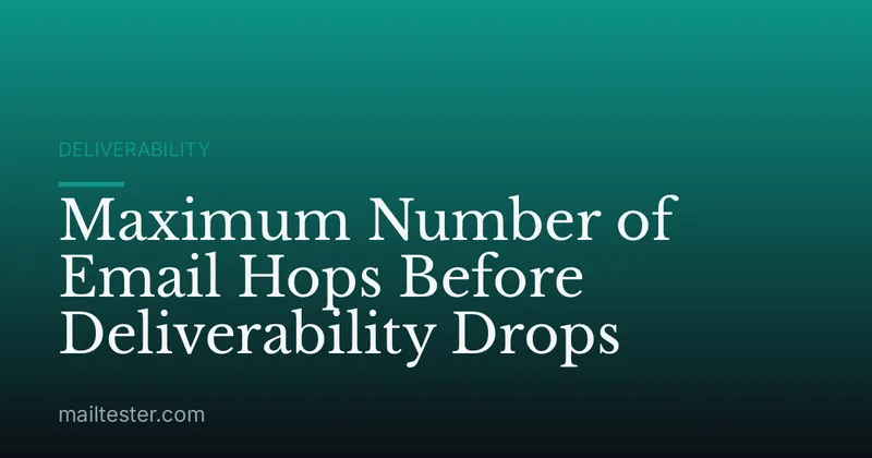 Maximum Number of Email Hops Before Deliverability Drops
