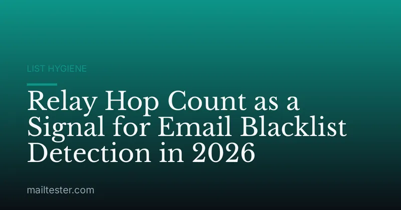 Relay Hop Count as a Signal for Email Blacklist Detection in 2026