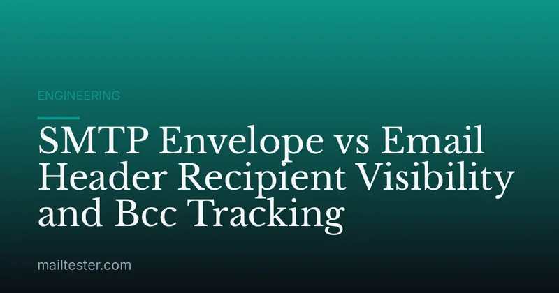 SMTP Envelope vs Email Header Recipient Visibility and Bcc Tracking