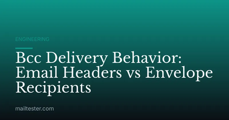 Bcc Delivery Behavior: Email Headers vs Envelope Recipients