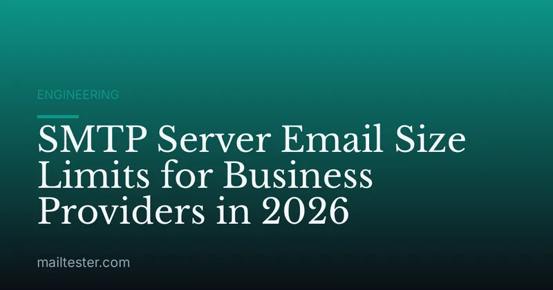 SMTP Server Email Size Limits for Business Providers in 2026