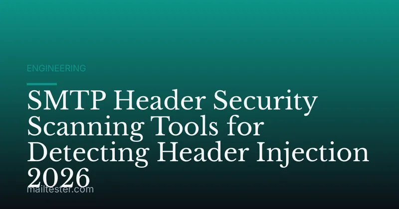 SMTP Header Security Scanning Tools for Detecting Header Injection 2026