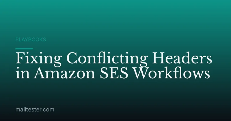 Fixing Conflicting Headers in Amazon SES Workflows