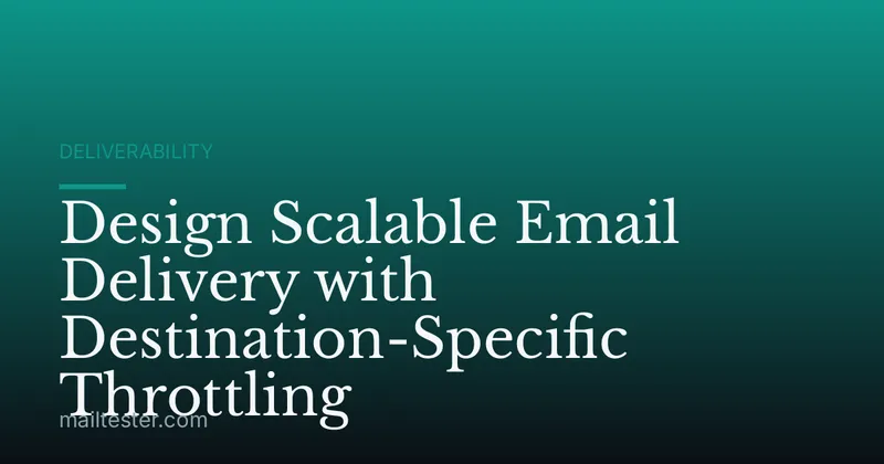 Design Scalable Email Delivery with Destination-Specific Throttling