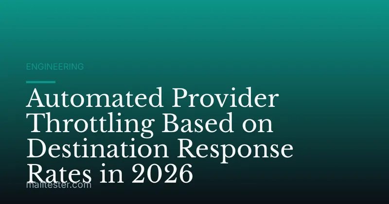Automated Provider Throttling Based on Destination Response Rates in 2026