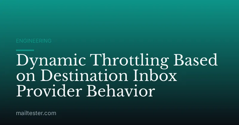 Dynamic Throttling Based on Destination Inbox Provider Behavior