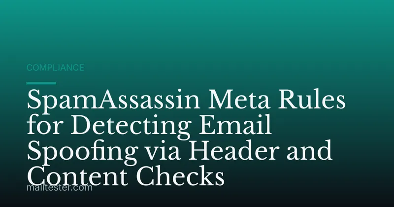 SpamAssassin Meta Rules for Detecting Email Spoofing via Header and Content Checks
