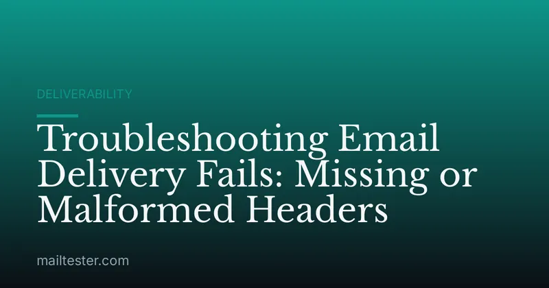 Troubleshooting Email Delivery Fails: Missing or Malformed Headers