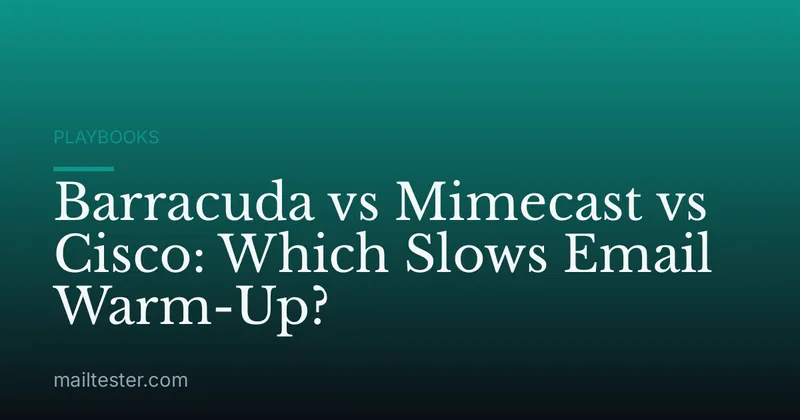 Barracuda vs Mimecast vs Cisco: Which Slows Email Warm-Up?