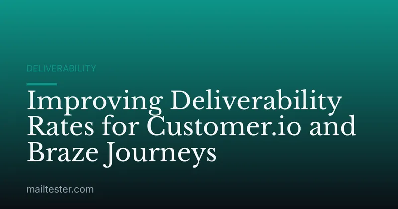 Improving Deliverability Rates for Customer.io and Braze Journeys