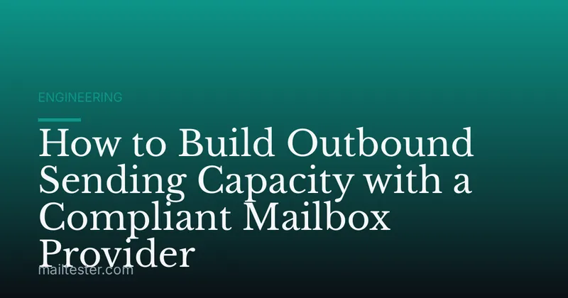 How to Build Outbound Sending Capacity with a Compliant Mailbox Provider