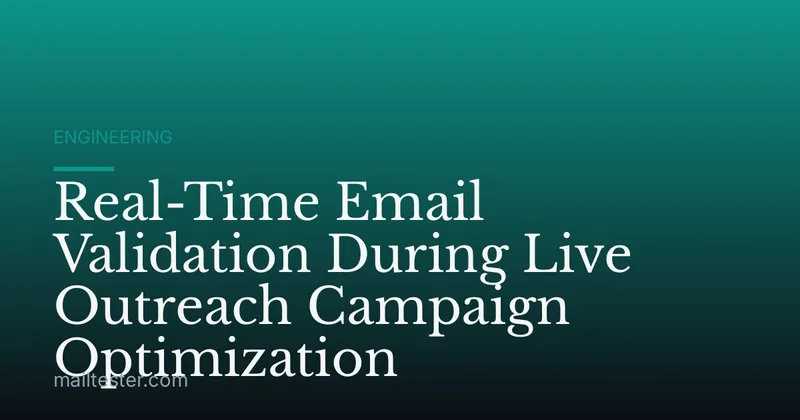 Real-Time Email Validation During Live Outreach Campaign Optimization