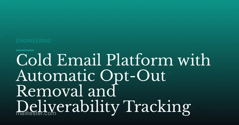 Cold Email Platform with Automatic Opt-Out Removal and Deliverability Tracking