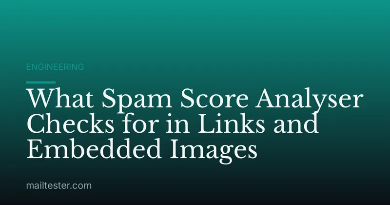 What Spam Score Analyser Checks for in Links and Embedded Images