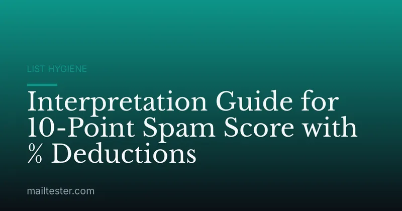 Interpretation Guide for 10-Point Spam Score with % Deductions