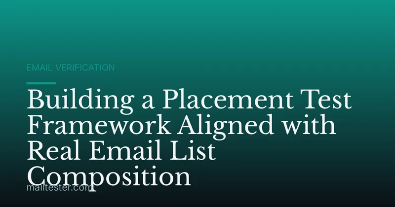 Building a Placement Test Framework Aligned with Real Email List Composition