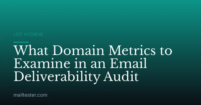What Domain Metrics to Examine in an Email Deliverability Audit