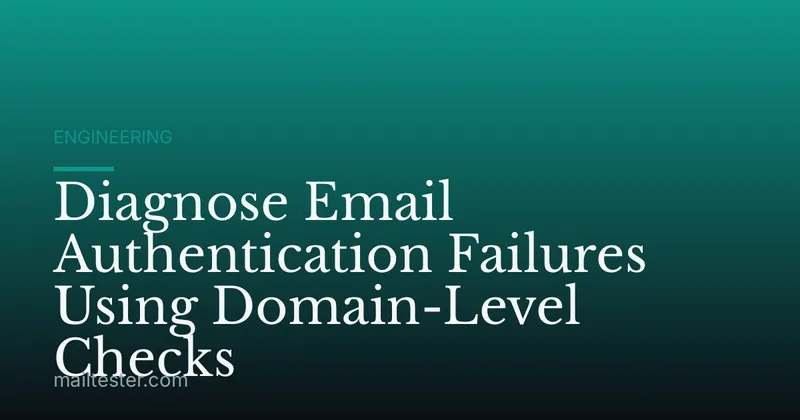 Diagnose Email Authentication Failures Using Domain-Level Checks