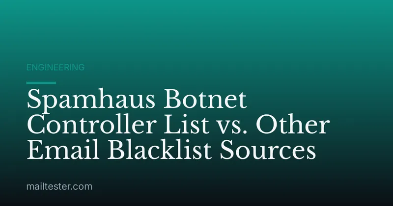 Spamhaus Botnet Controller List vs. Other Email Blacklist Sources