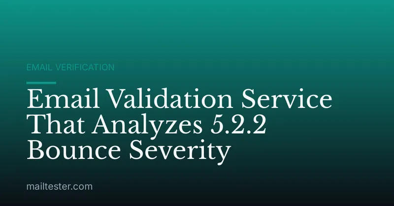 Email Validation Service That Analyzes 5.2.2 Bounce Severity