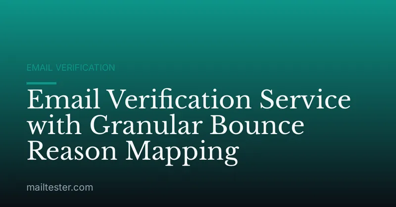 Email Verification Service with Granular Bounce Reason Mapping