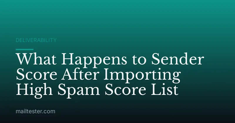What Happens to Sender Score After Importing High Spam Score List
