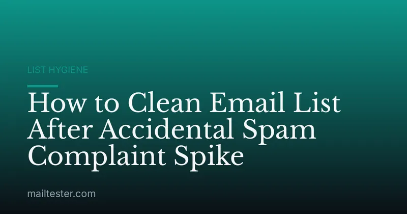 How to Clean Email List After Accidental Spam Complaint Spike