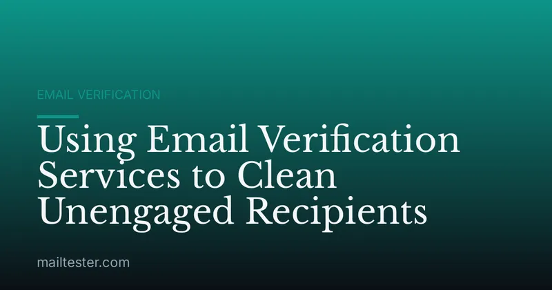 Using Email Verification Services to Clean Unengaged Recipients