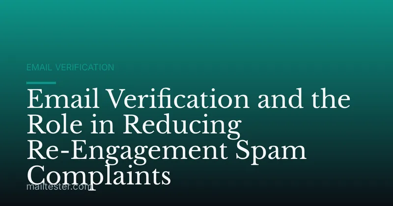 Email Verification and the Role in Reducing Re-Engagement Spam Complaints
