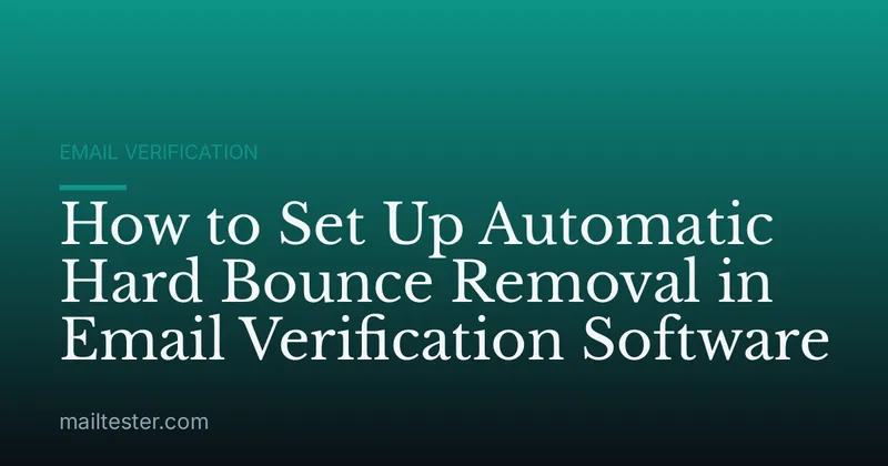 How to Set Up Automatic Hard Bounce Removal in Email Verification Software