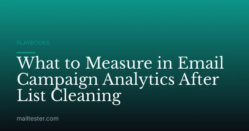 What to Measure in Email Campaign Analytics After List Cleaning