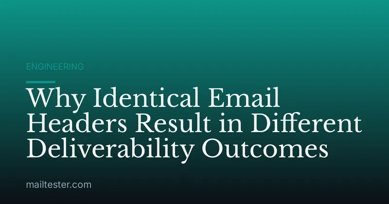 Why Identical Email Headers Result in Different Deliverability Outcomes