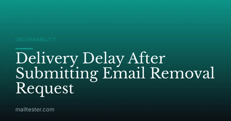 Delivery Delay After Submitting Email Removal Request