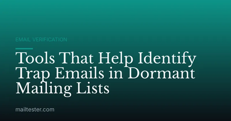 Tools That Help Identify Trap Emails in Dormant Mailing Lists