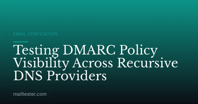 Testing DMARC Policy Visibility Across Recursive DNS Providers