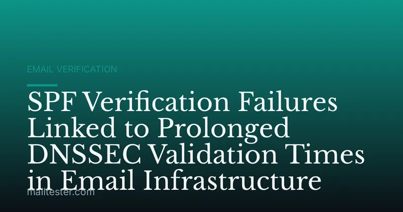 SPF Verification Failures Linked to Prolonged DNSSEC Validation Times in Email Infrastructure