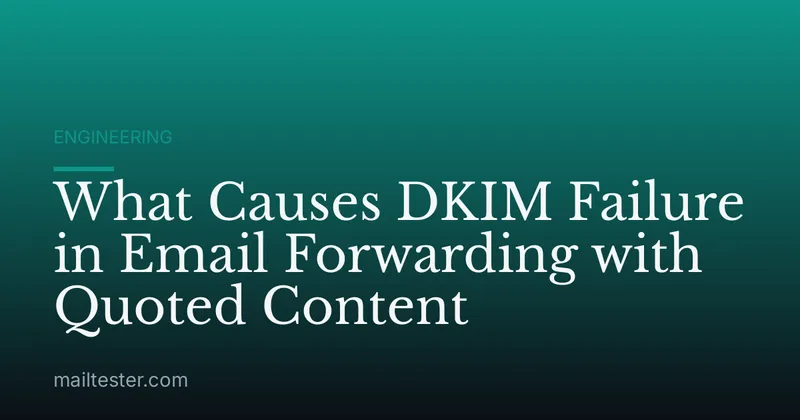 What Causes DKIM Failure in Email Forwarding with Quoted Content