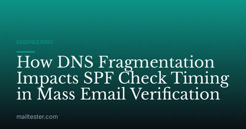 How DNS Fragmentation Impacts SPF Check Timing in Mass Email Verification