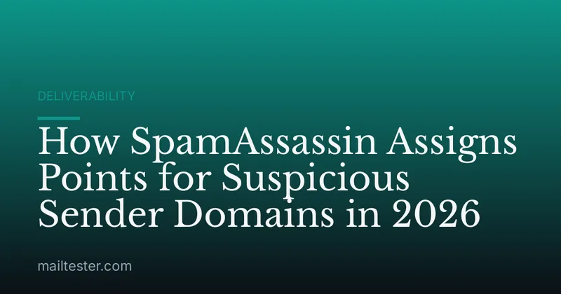 How SpamAssassin Assigns Points for Suspicious Sender Domains in 2026