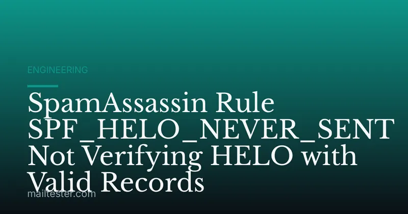 SpamAssassin Rule SPF_HELO_NEVER_SENT Not Verifying HELO with Valid Records