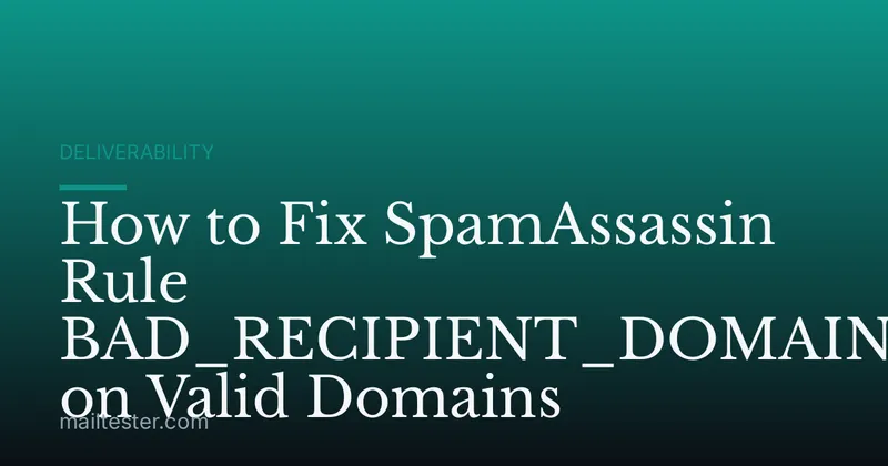 How to Fix SpamAssassin Rule BAD_RECIPIENT_DOMAIN on Valid Domains