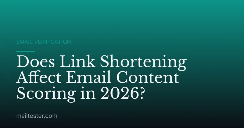 Does Link Shortening Affect Email Content Scoring in 2026?