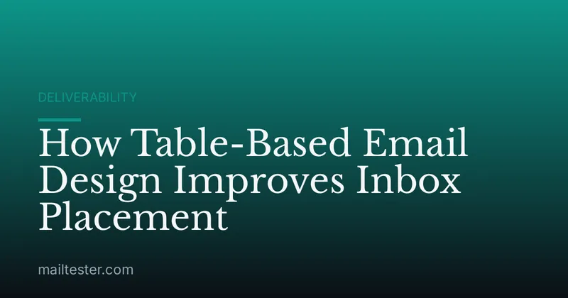 How Table-Based Email Design Improves Inbox Placement
