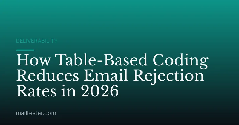 How Table-Based Coding Reduces Email Rejection Rates in 2026