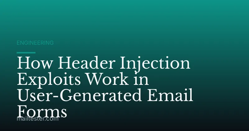 How Header Injection Exploits Work in User-Generated Email Forms
