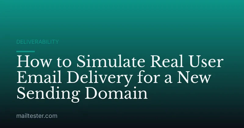 How to Simulate Real User Email Delivery for a New Sending Domain